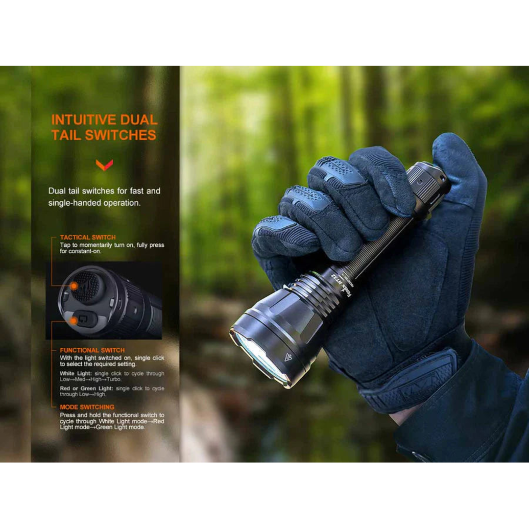 Fenix HT32 Rechargeable Torch With Red and Green LEDs - Astrolabe Outdoors - image 3