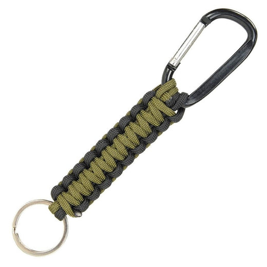 Rothco Paracord Keychain with Carabiner - Olive/Black - Astrolabe Outdoors - image 1