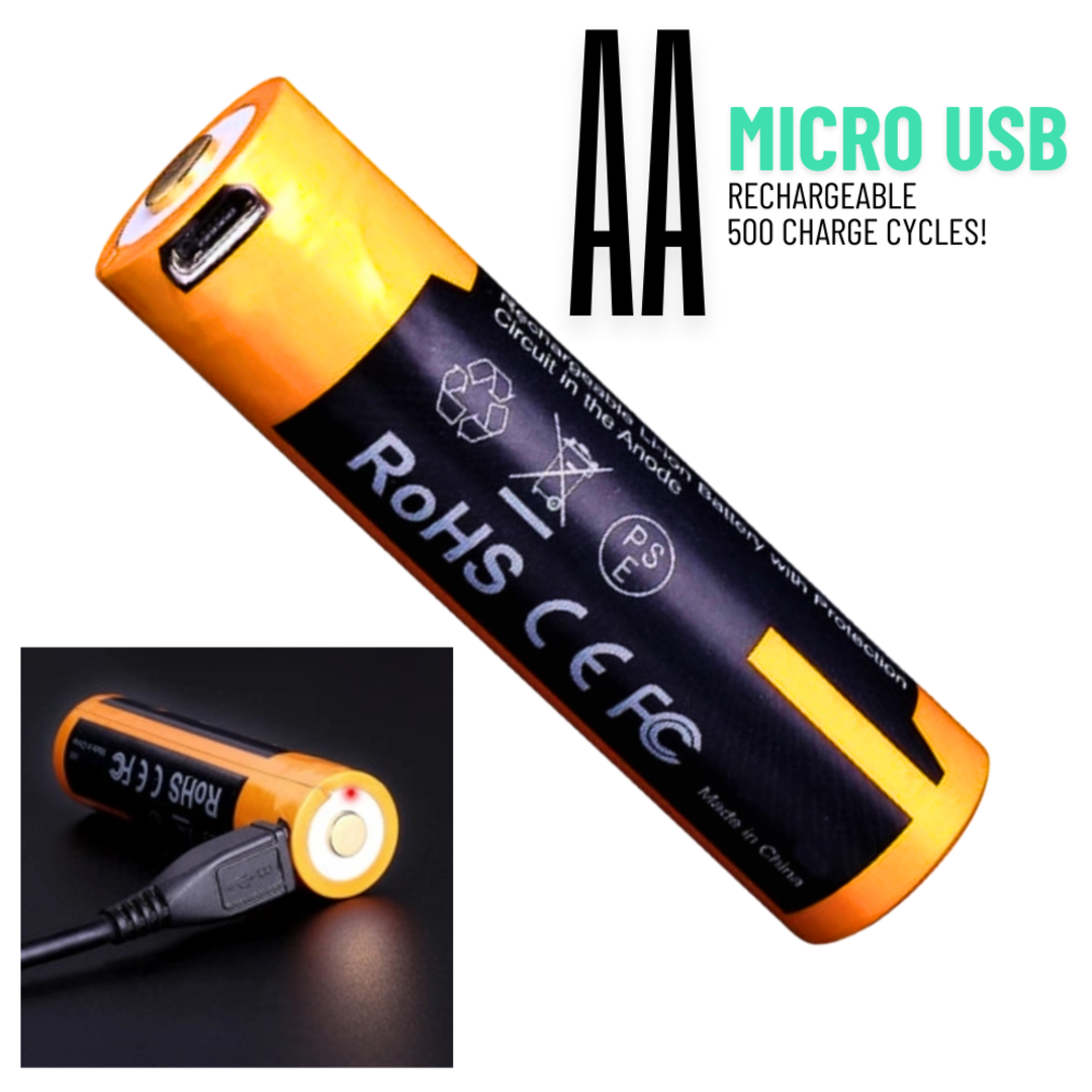 Fenix 14500 Rechargeable Battery AA ? 1600mA with USB Port - Astrolabe Outdoors - image 1