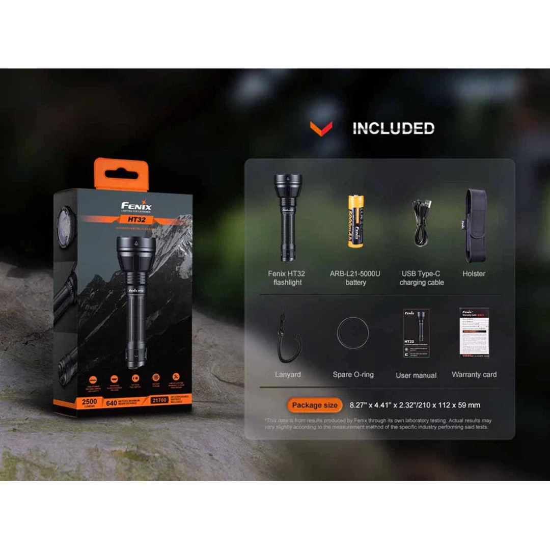 Fenix HT32 Rechargeable Torch With Red and Green LEDs - Astrolabe Outdoors - image 9