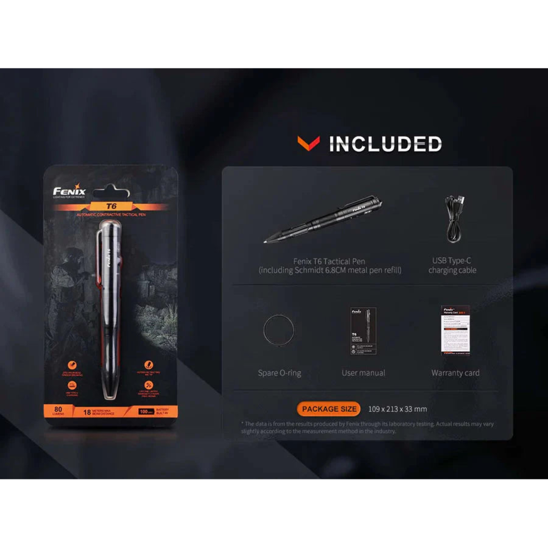 Fenix T6 Tactical Penlight - with glassbreaker - Astrolabe Outdoors - image 6