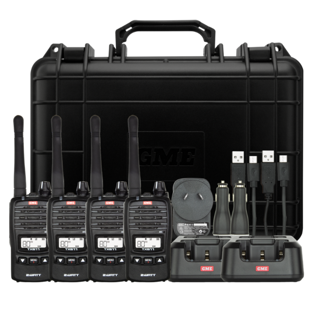 GME TX677QP 2 Watt UHF CB Handheld radio - Quad pack - Astrolabe Outdoors - image 1