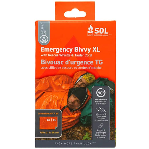 Emergency Bivvy XL with Rescue Whistle - Orange - Astrolabe Outdoors - image 1