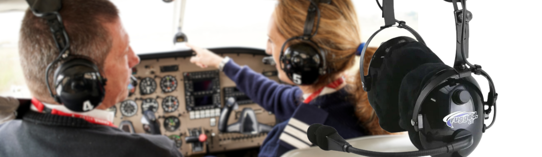 Rugged Air RA900 - Fixed Wing Pilot Headset