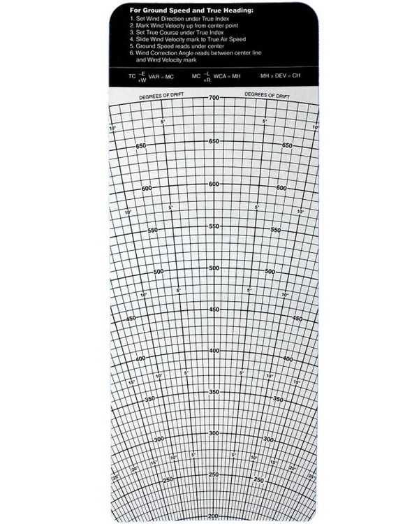 Diapositive ASA E6B pour les calculs à grande vitesse