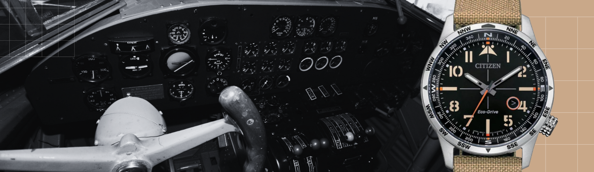 Citizen Military Aviator Eco-Drive - BM7550-10E