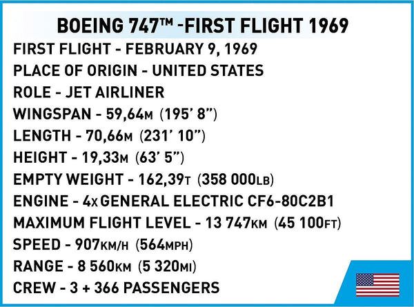 COBI 747 First Flight 1969