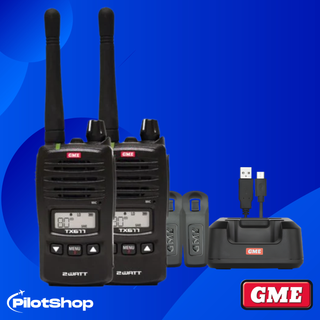 GME TX677 2 Watt UHF CB Handheld Radio, Twin Pack