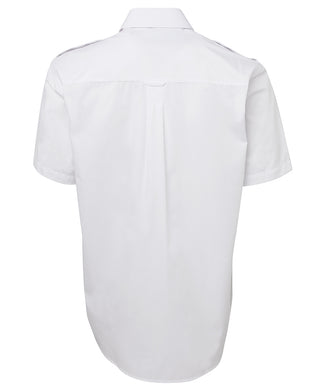 Mens JB Pilot Shirt - Short Sleeve White