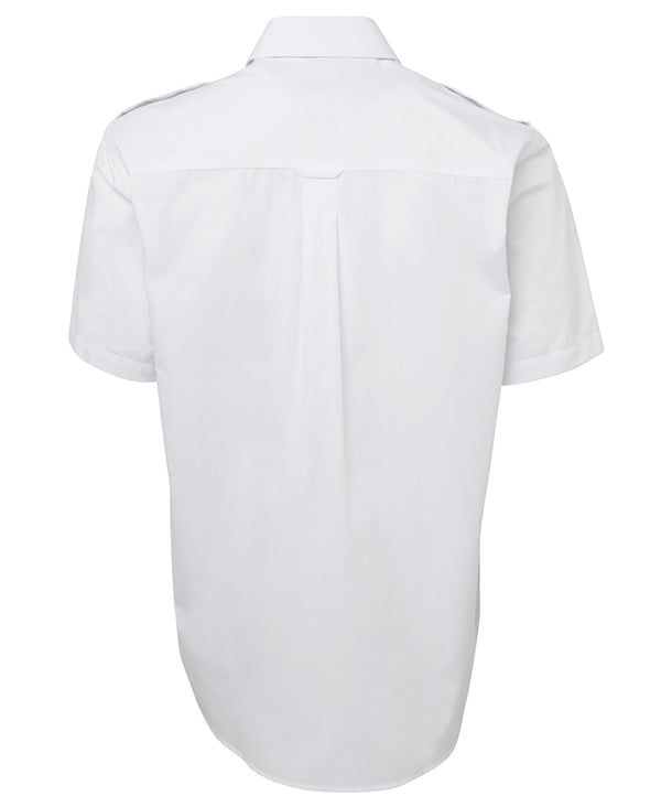Mens JB Pilot Shirt - Short Sleeve White