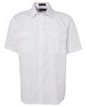 Mens JB Pilot Shirt - Short Sleeve White