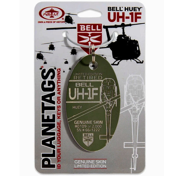 Planetag Bell Huey UH-1F - 66-1222 Keychains by Planetags | Downunder Pilot Shop