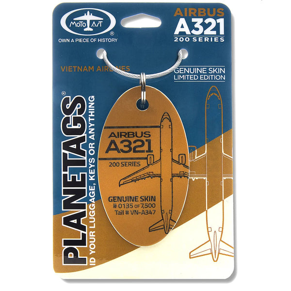 PlaneTags Vietnam Airlines Airbus A321-200 Tail VN-A347 - Gold