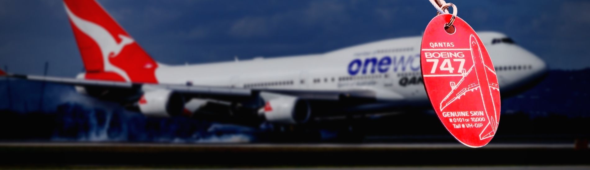 PlaneTags Qantas Boeing 747-400 - Red