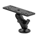 RAM Double Socket Arm and 6.25" x 2" Rectangle Base and Round Base With 1" Ball Marine Mounts by RAM Mount | Downunder Pilot Shop