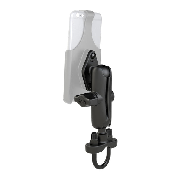 RAM Double Socket Arm and Diamond Ball Base with 1" Ball and Handlebar U-Bolt Base for Rails from 0.5" to 1.25" Motorcycle Mounts by RAM Mount | Downunder Pilot Shop