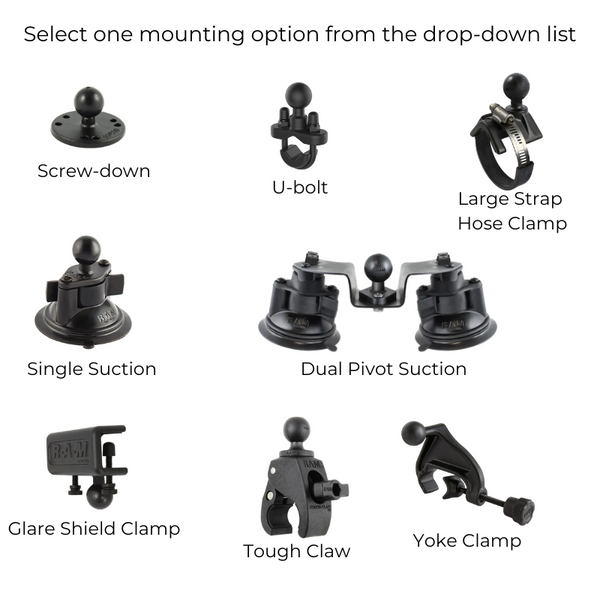 RAM EZ-Roll'r Holder for iPad Pro 11" (1st - 4th Gen) and Air (4th & 5th Gen) with Mounting Options Mounts by RAM Mount | Downunder Pilot Shop