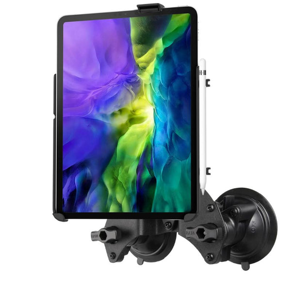 RAM EZ-Roll'r Holder for iPad Pro 11" (1st - 4th Gen) and Air (4th & 5th Gen) with Mounting Options With Dual Pivot Suction Cups Mounts by RAM Mount | Downunder Pilot Shop