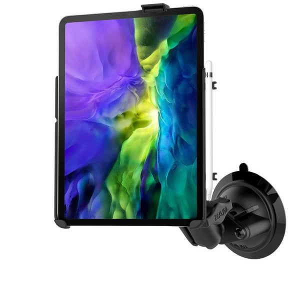 RAM EZ-Roll'r Holder for iPad Pro 11" (1st - 4th Gen) and Air (4th & 5th Gen) with Mounting Options With Single Suction Cup Mount Mounts by RAM Mount | Downunder Pilot Shop