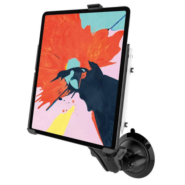RAM EZ-Roll'r Holder for iPad Pro 12.9" (3rd & 4th Gen) with Mounting Options With Single Suction Cup Mount Mounts by RAM Mount | Downunder Pilot Shop