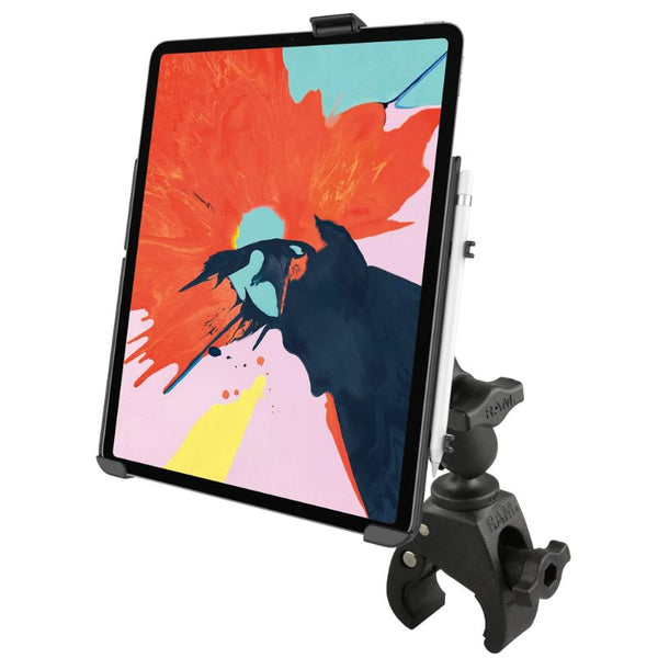 RAM EZ-Roll'r Holder for iPad Pro 12.9" (3rd & 4th Gen) with Mounting Options With Tough-Claw Clamp Mounts by RAM Mount | Downunder Pilot Shop