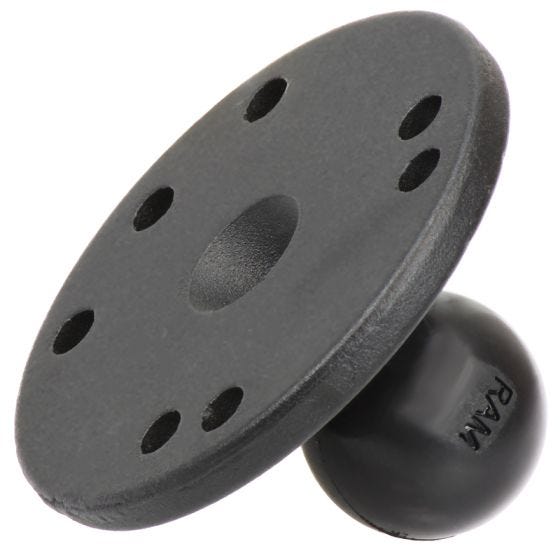 RAM Round Plate with 1" Ball - Screw Mount