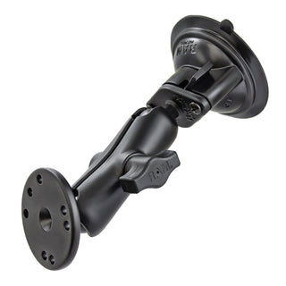 RAM Twist-Lock Suction Cup with Double Socket Arm and Round Base with 1" Ball Suction Cup Mounts by RAM Mount | Downunder Pilot Shop