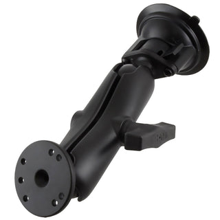 RAM Twist-Lock Suction Cup with Double Socket Arm and Round Base with C Size 1.5" Ball Suction Cup Mounts by RAM Mount | Downunder Pilot Shop