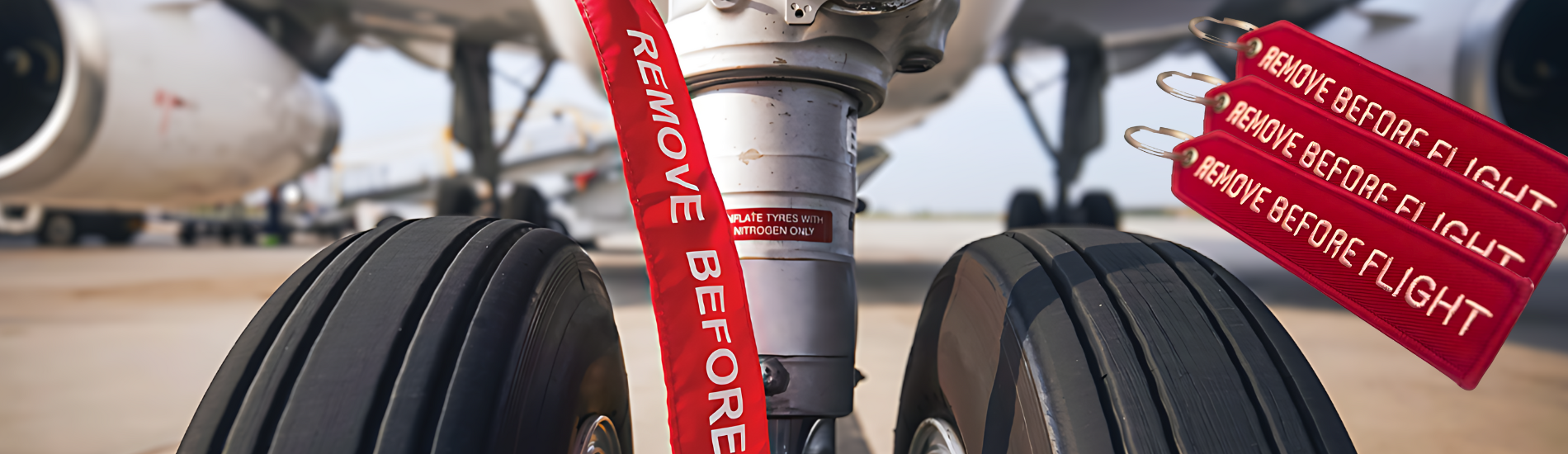 Remove Before Flight Keychain with Carabiner