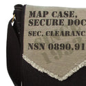 Rothco Vintage Messenger Canvas Imprinted Map Bag - Black Shoulder Bags by Rothco | Downunder Pilot Shop