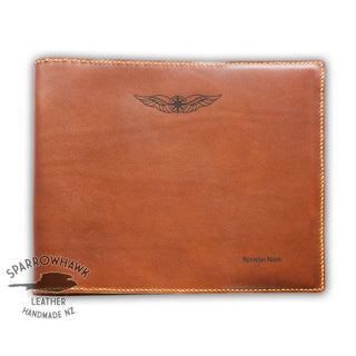 Sparrowhawk Pilot's Logbook Cover - Brown Aniline Leather-Sparrowhawk-Downunder Pilot Shop